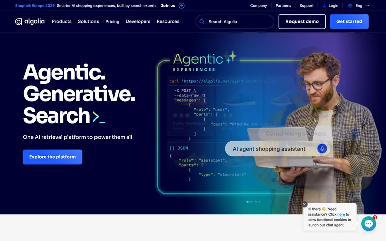 Algolia screenshot