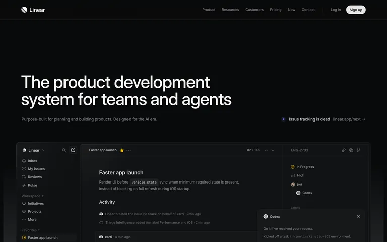 Linear screenshot